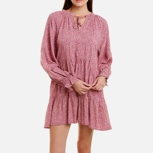 Dress Forum Juniper Swing Floral Ruffle Tiered Peasant Mini Dress Women’s Sz S